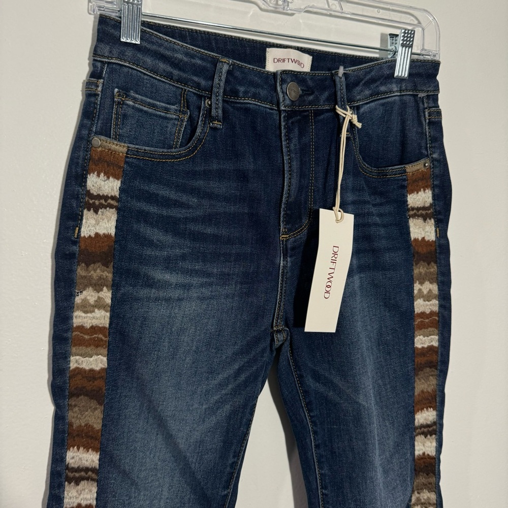 NWT Driftwood x Free People Jackie High Rise Skinny Woodlawn‎  26 x 28 Western - Picture 3 of 11